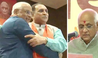 ભૂપેન્દ્ર પટેલની શપથવિધિમાં અમિત શાહથી લઈને ભૂતપૂર્વ મુખ્યમંત્રી રૂપાણી જોડાયા