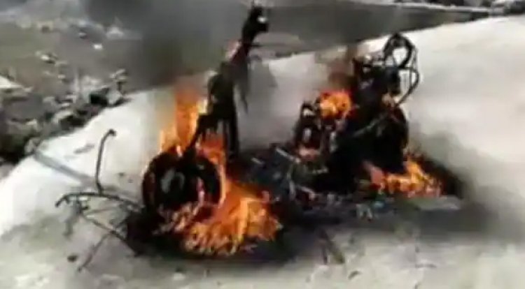 ઈ-બાઈક અચાનક સળગી ઉઠી, દ્વારકામાં બની આશ્ચર્યમાં મૂકી દેતી ઘટના