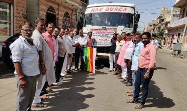 संखलेचा भाईपा जैन संस्था द्वारा  कुलदेवी शंखवाली माता के दर्शनार्थ यात्रा संघ हुआ रवाना