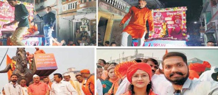 શ્રી છત્રપતિ શિવાજી મહારાજની જયંતિ સંગીતા પાટીલ-કોર્પો. સુવર્ણા જાધવની હાજરીમાં મનાવાઈ