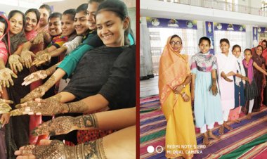 चौहटन में भगवान महावीर जन्मकल्याणक महोत्सव के प्रथम दिन मेहन्दी प्रतियोगिता सम्पन्न हुई