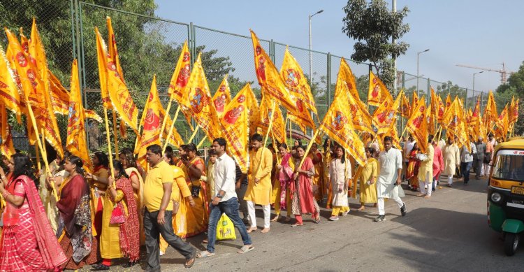 विशाल निशान यात्रा का हुआ आयोजन