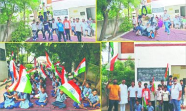 ગાંધીધામ તાલુકા ની શ્રી.નવજીવન પંચાયતની પ્રાથમિક શાળા ખાતે ધ્વજ વંદન કાર્યક્રમ યોજાયો