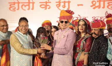 હોળી કે રંગ શ્રીહરિ કે સંગ" કાર્યક્રમ માટે મોટી સંખ્યામાં ભીડ ઉમટી, રાજસ્થાની સંસ્કૃતિની એક ઝલક