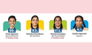 સીબીએસઈ પરીક્ષામાં ટોચ કક્ષાની સિદ્ધિ મેળવી વિદ્યાર્થીઓએ અગ્રવાલ વિદ્યા વિહારનું ગૌરવ વધાર્યું